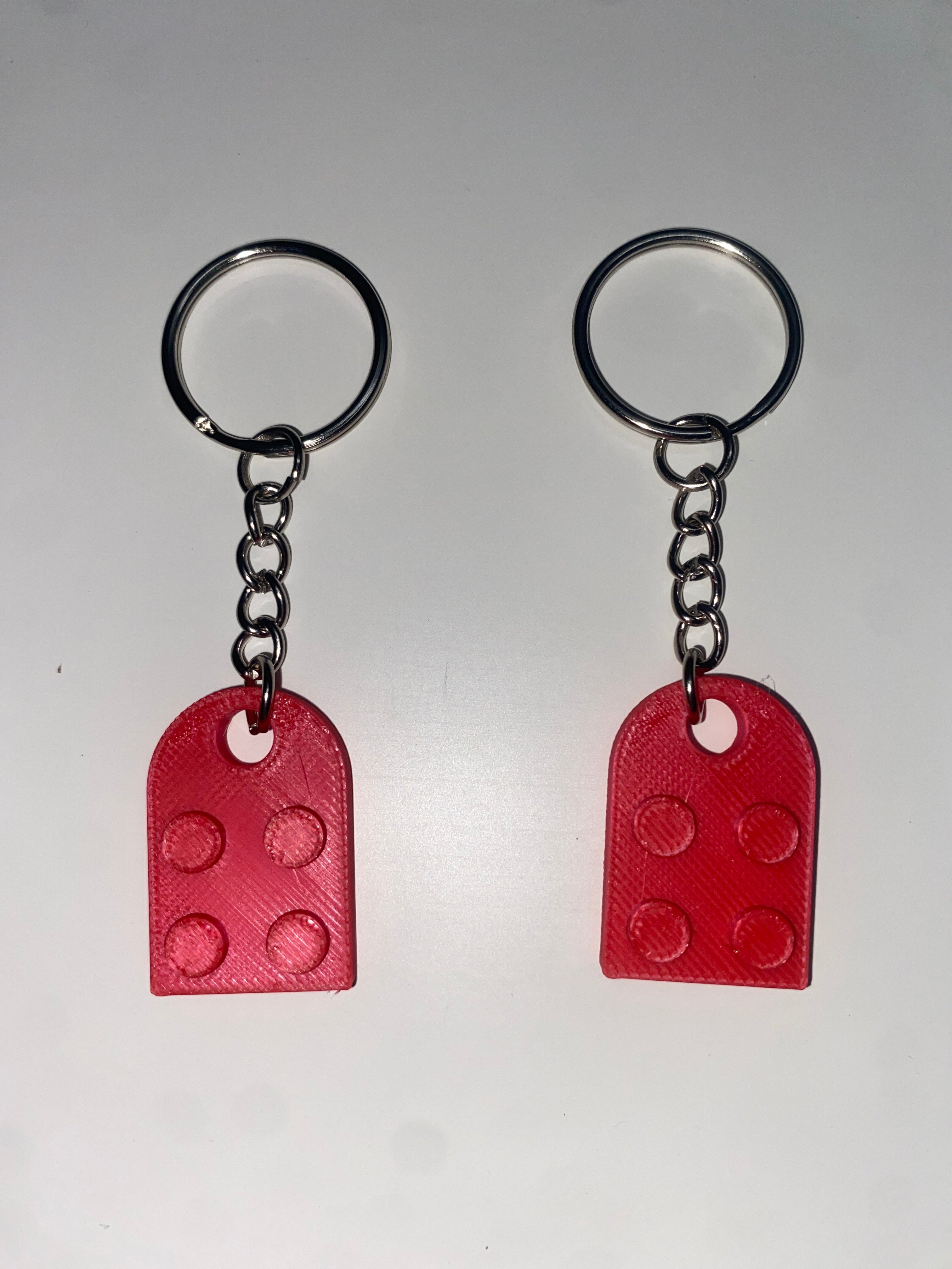Heart Brick 2-Piece Connecting Keychain