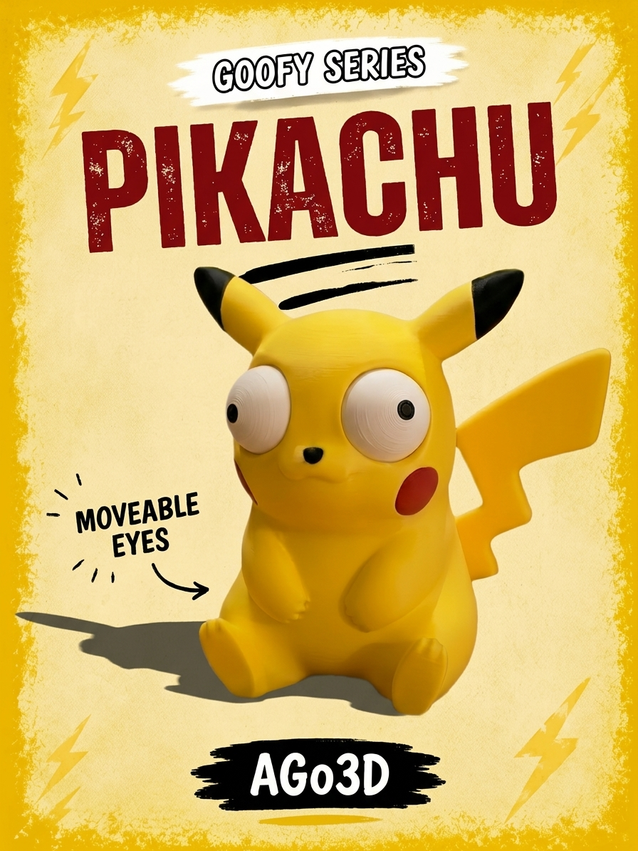 Pikachu – Goofy Series | Moveable Eyes | Spe3dy × AGo3D